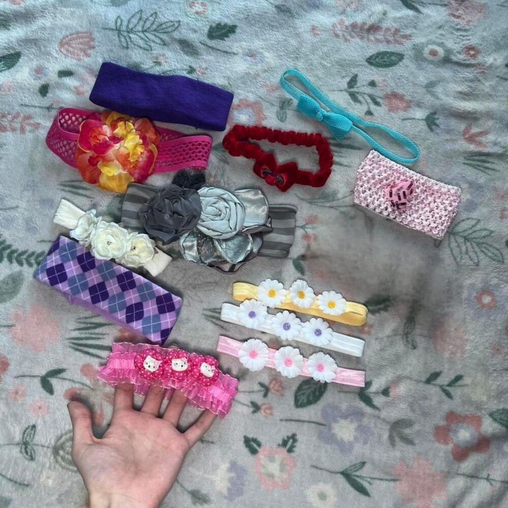 Vintage Y2K Baby Headbands Lot - Coquette Preppy Formal Pageant 2000s 90s Summer
